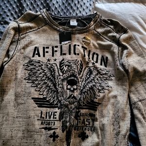 Affliction reversible long sleeve